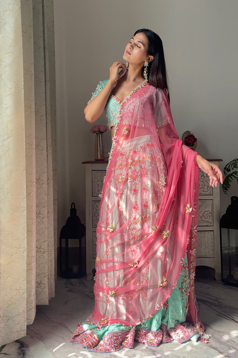 Swati Rathi In Teal It Up – Peach It Up
